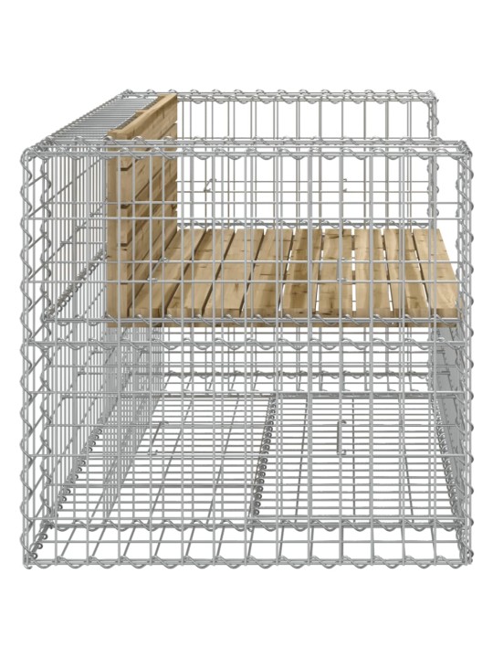 Zahradní lavice gabionový design 143x71x65,5 cm borové dřevo