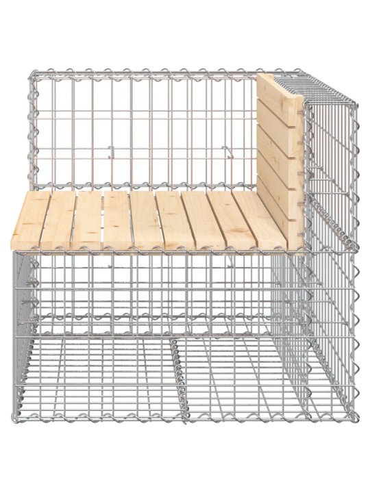 Zahradní lavice gabionový design 92x71x65,5 cm masivní borovice