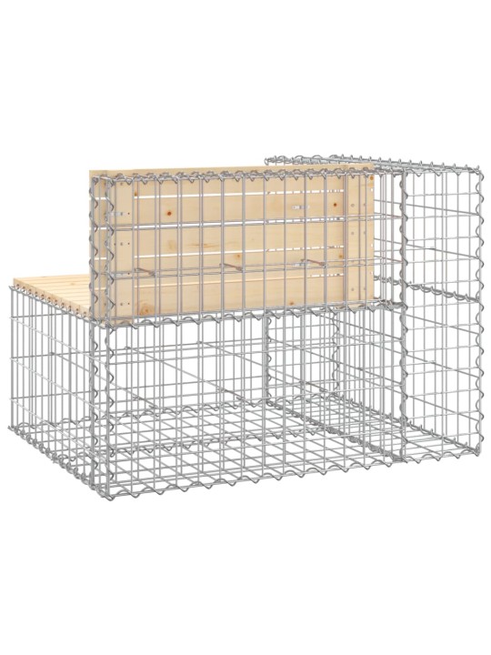 Zahradní lavice gabionový design 92x71x65,5 cm masivní borovice