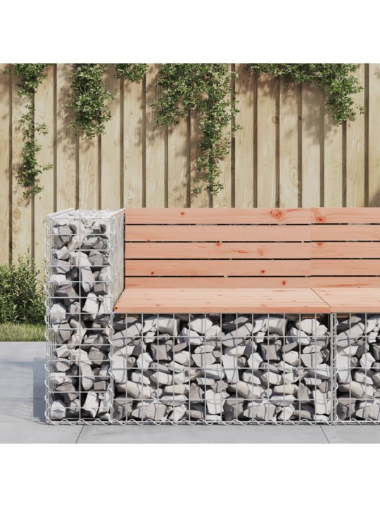 Zahradní lavice gabionový design 92x71x65,5cm masivní douglaska