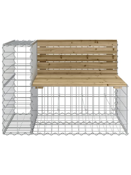 Zahradní lavice gabionový design 92 x 71 x 65,5 cm borové dřevo