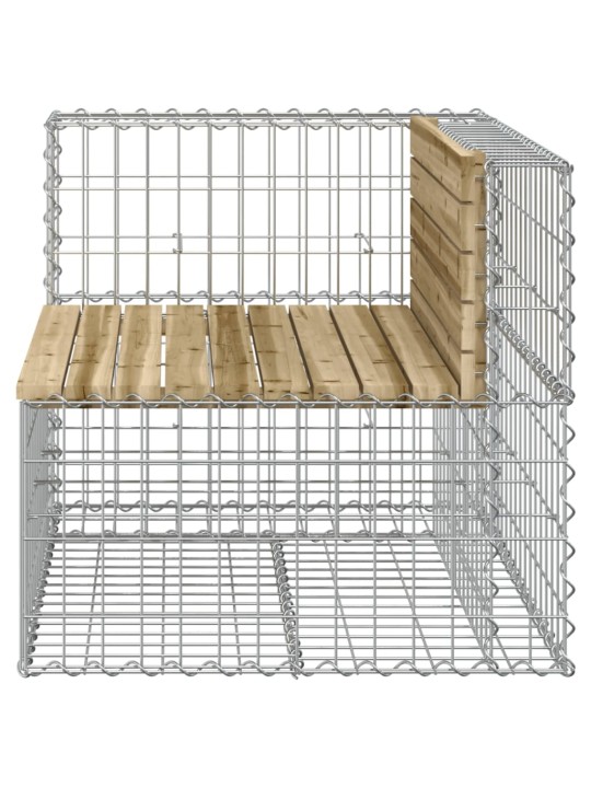Zahradní lavice gabionový design 92 x 71 x 65,5 cm borové dřevo