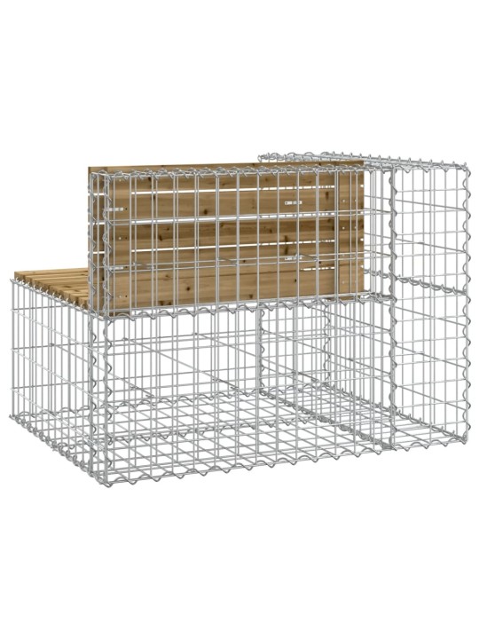 Zahradní lavice gabionový design 92 x 71 x 65,5 cm borové dřevo