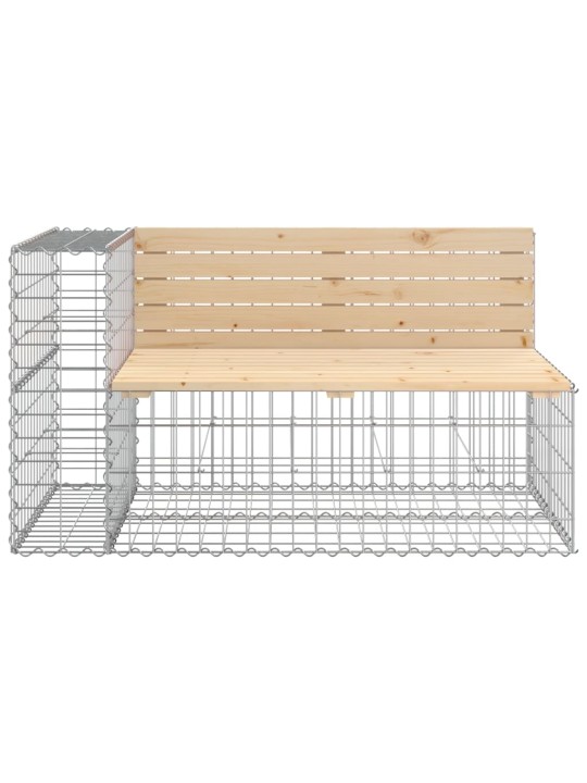 Zahradní lavice gabionový design 122x71x65,5cm masivní borovice