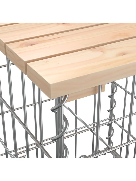 Zahradní lavice gabionový design 122x71x65,5cm masivní borovice