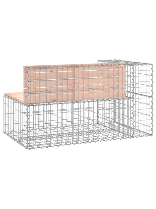Zahradní lavice gabionový design 122 x 71 x 65,5 cm douglaska