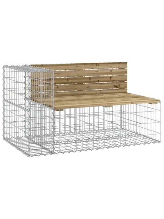 Zahradní lavice gabionový design 122x71x65,5 cm borové dřevo