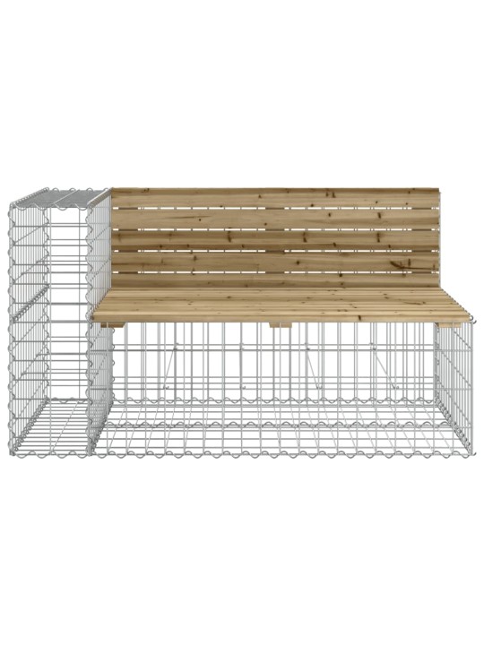 Zahradní lavice gabionový design 122x71x65,5 cm borové dřevo