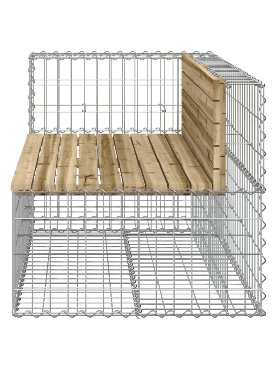 Zahradní lavice gabionový design 122x71x65,5 cm borové dřevo