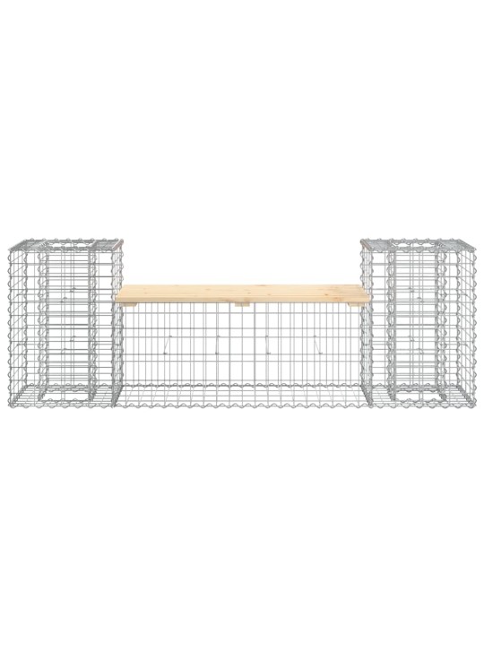 Zahradní lavice gabionový design 183x41x60,5cm masivní borovice