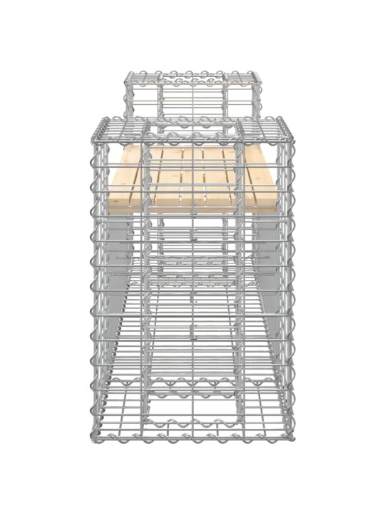 Zahradní lavice gabionový design 183x41x60,5cm masivní borovice