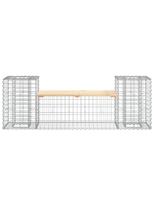 Zahradní lavice gabionový design 183x41x60,5cm masivní borovice