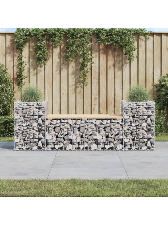 Zahradní lavice gabionový design 183x41x60,5cm masivní borovice