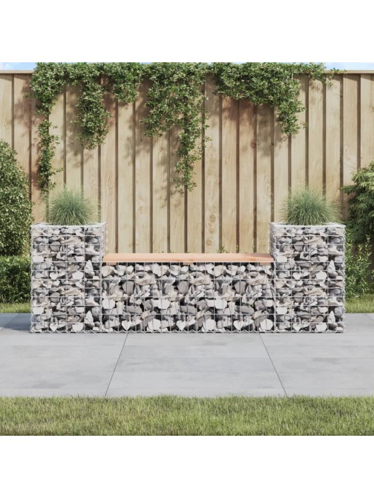 Zahradní lavice gabionový design 183x41x60,5 cm dřevo douglasky