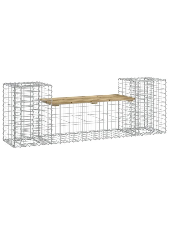 Zahradní lavice gabionový design 183x41x60,5 cm borové dřevo