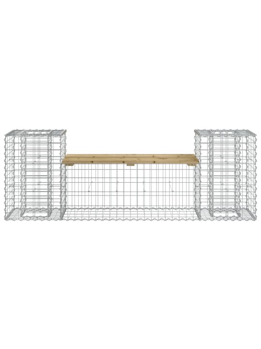 Zahradní lavice gabionový design 183x41x60,5 cm borové dřevo