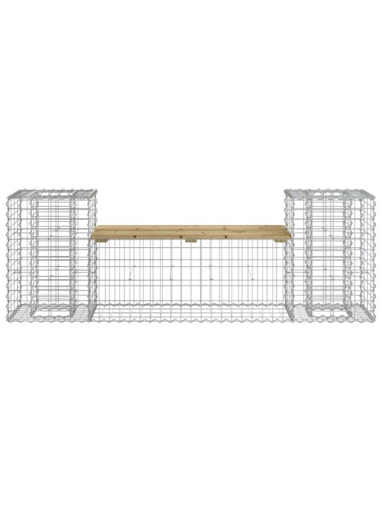 Zahradní lavice gabionový design 183x41x60,5 cm borové dřevo