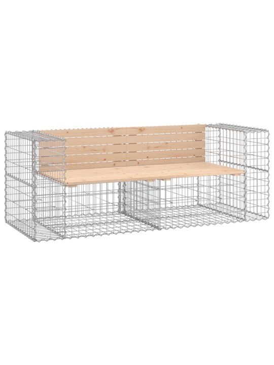 Zahradní lavice gabionový design 184x71x65,5cm masivní borovice