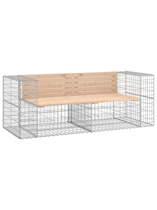 Zahradní lavice gabionový design 184x71x65,5cm masivní borovice