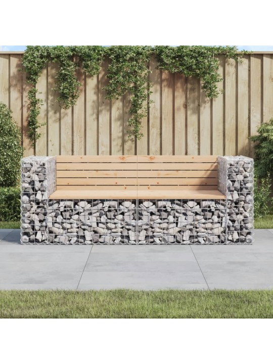 Zahradní lavice gabionový design 184x71x65,5cm masivní borovice