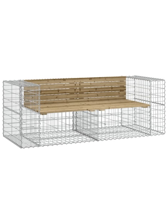 Zahradní lavice gabionový design 184x71x65,5 cm borové dřevo