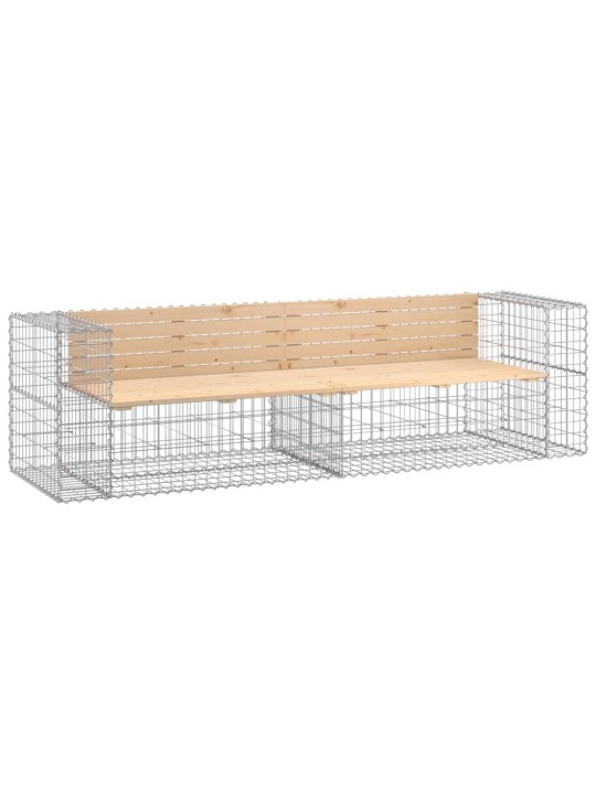 Zahradní lavice gabionový design 244x71x65,5cm masivní borovice