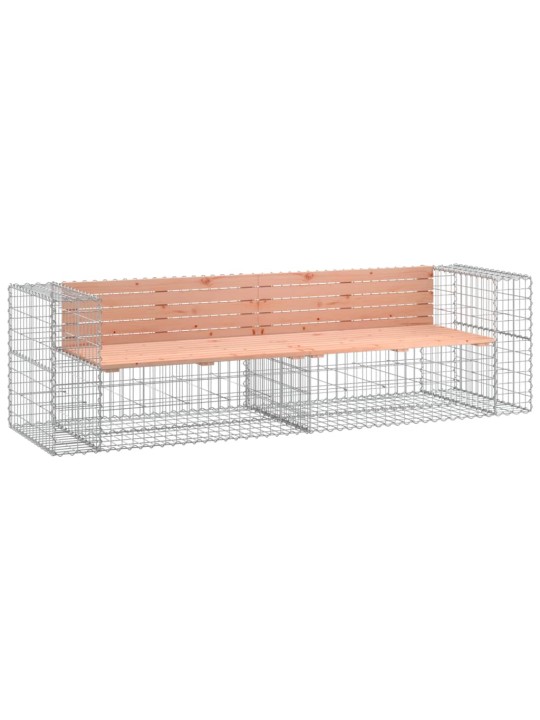 Zahradní lavice gabionový design 244x71x65,5 cm masiv douglasky