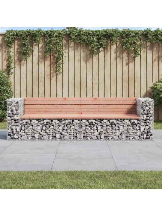 Zahradní lavice gabionový design 244x71x65,5 cm masiv douglasky