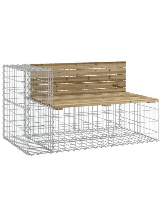 Zahradní lavice gabionový design 244x71x65,5 cm borové dřevo