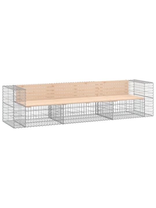 Zahradní lavice gabionový design 287x71x65,5cm masivní borovice