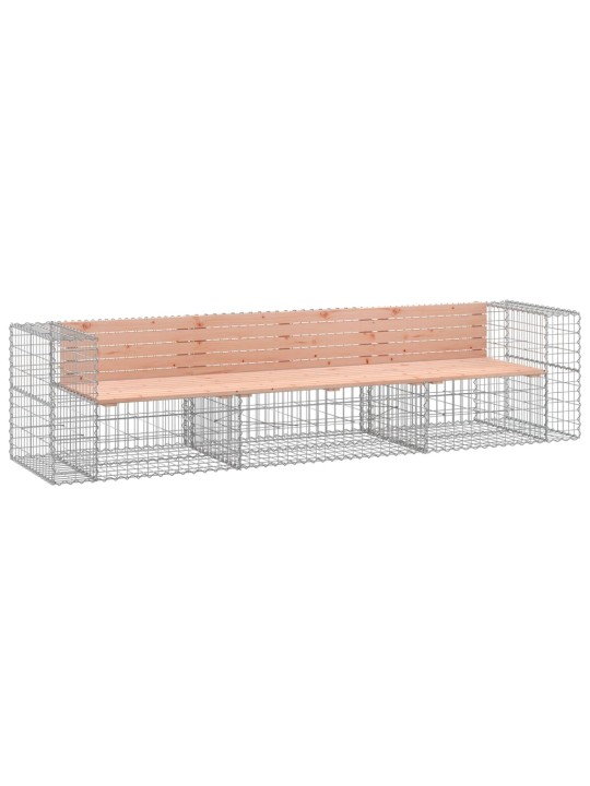 Zahradní lavice gabionový design 287x71x65,5 cm masiv douglasky