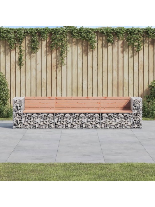 Zahradní lavice gabionový design 287x71x65,5 cm masiv douglasky