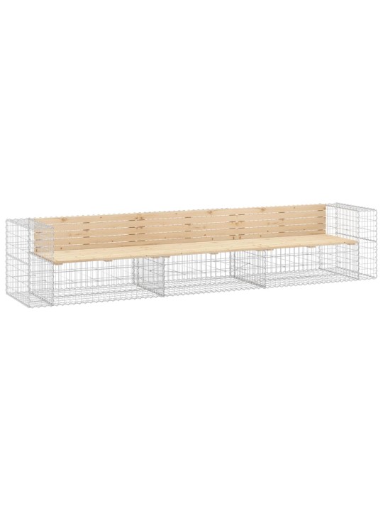 Zahradní lavice gabionový design 347x71x65,5cm masivní borovice