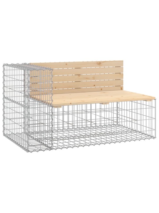 Zahradní lavice gabionový design 347x71x65,5cm masivní borovice