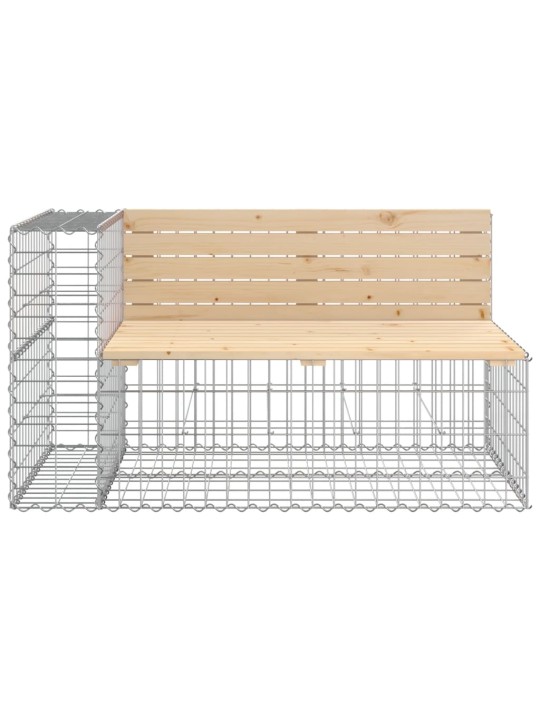 Zahradní lavice gabionový design 347x71x65,5cm masivní borovice