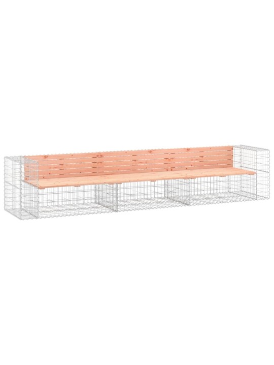 Zahradní lavice gabionový design 347x71x65,5 cm masiv douglasky