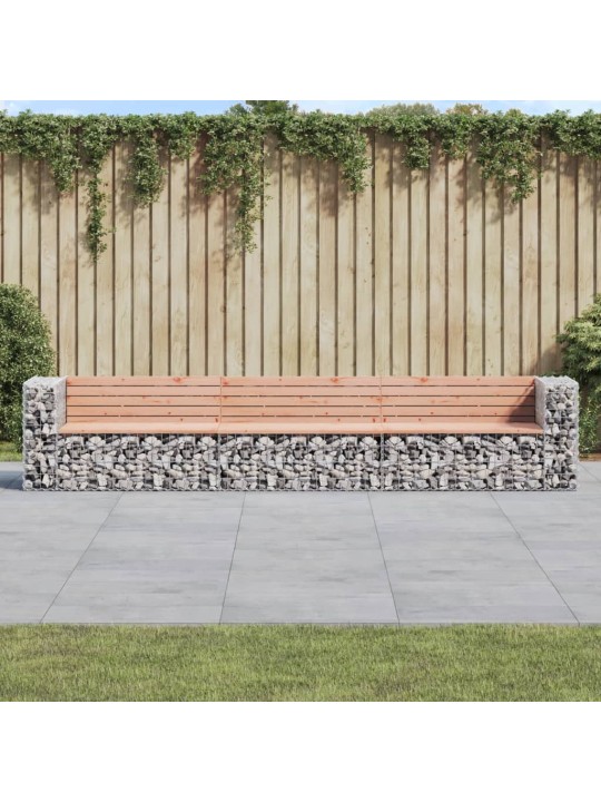 Zahradní lavice gabionový design 347x71x65,5 cm masiv douglasky