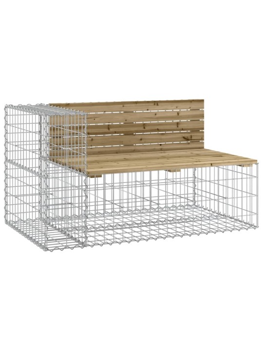Zahradní lavice gabionový design 347x71x65,5 cm borové dřevo