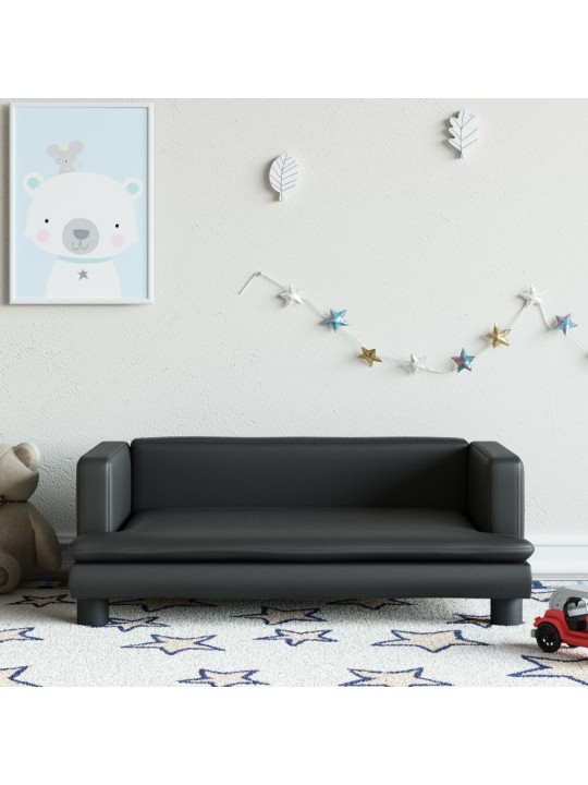 Dětská pohovka černá 80 x 45 x 30 cm umělá kůže