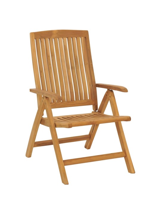Polohovací zahradní židle s poduškami 6 ks masivní teak