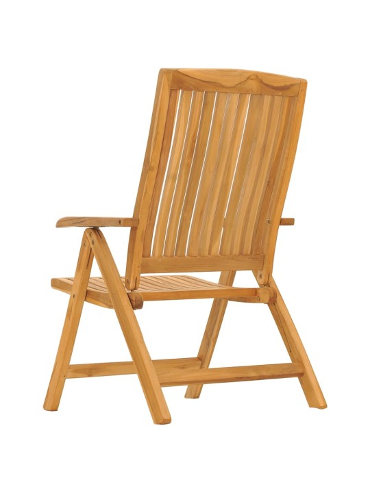 Polohovací zahradní židle s poduškami 6 ks masivní teak