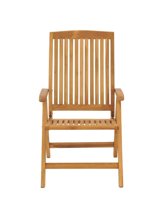 Polohovací zahradní židle s poduškami 6 ks masivní teak