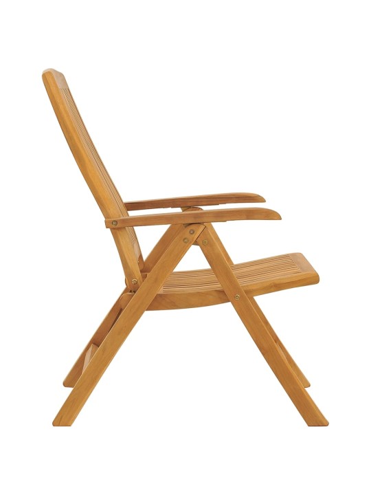 Polohovací zahradní židle s poduškami 6 ks masivní teak