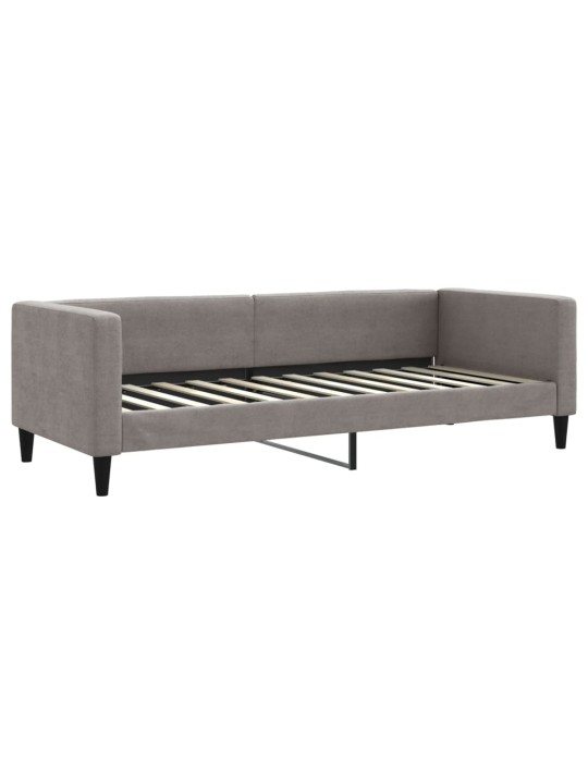 Válenda s matrací taupe 80 x 200 cm textil