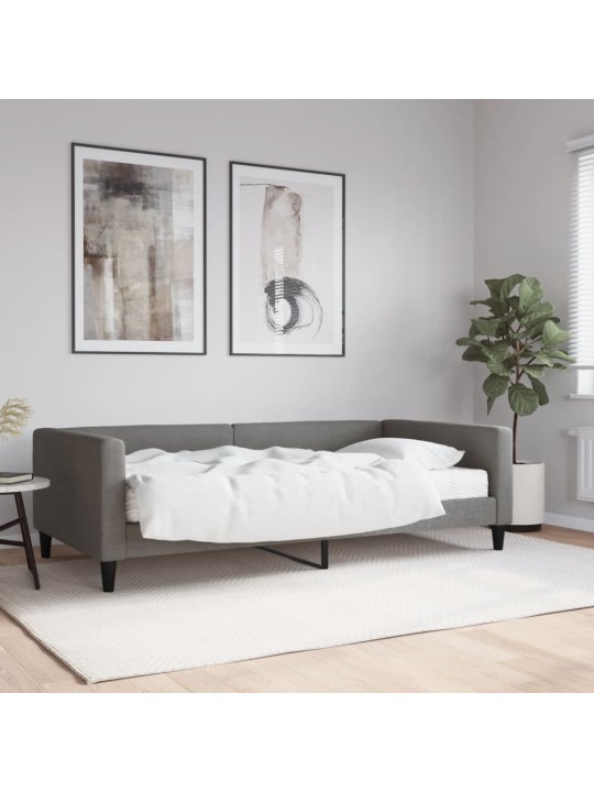 Válenda s matrací tmavě šedá 100 x 200 cm textil