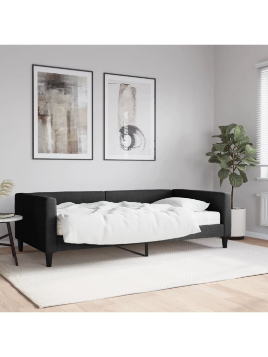 Válenda s matrací černá 100 x 200 cm textil