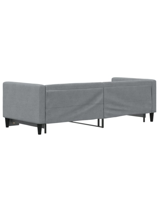 Válenda s přistýlkou světle šedá 80 x 200 cm textil