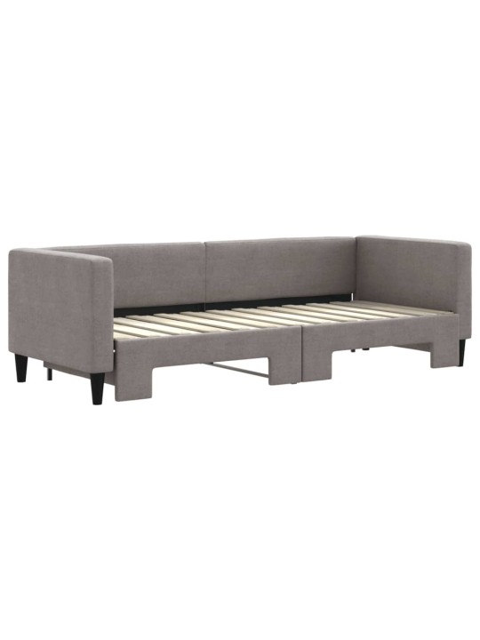 Válenda s přistýlkou taupe 80 x 200 cm textil
