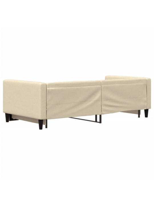Válenda s přistýlkou krémová 90 x 200 cm textil