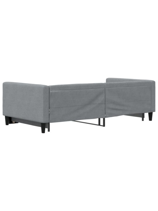 Válenda s přistýlkou světle šedá 100 x 200 cm textil